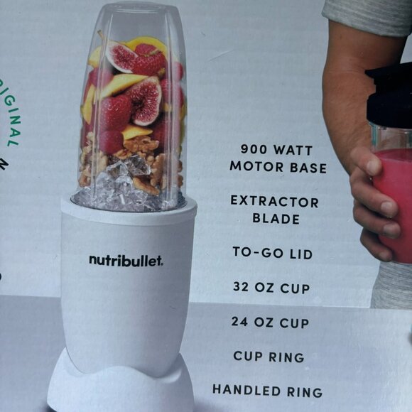 NEW Nutribullet Pro 900 Series - Matte White: 900-Watt Personal Blender, Smoothi - Picture 10 of 12